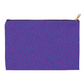 Blue Blowing Paisley on purple Accessory Pouches