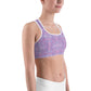 Pink Kaleidoscope Sports Bra for women, Workout Bra, Athletic Bras, XS-2XL