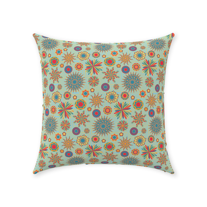 Circus Flower Throw Pillows