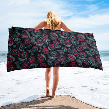 Spinning Fireworks Beach Towel