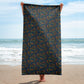 Dancing Waves Beach Towel, Colorful Decorative Towels, 30" x 60", Made On-Demand