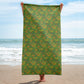 Elipse Eclipse on Green 30"x60" Beach Towel, Large Towel