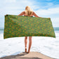Elipse Eclipse on Green 30"x60" Beach Towel, Large Towel