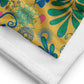Mustard Leafy Paisley 30"x60" Beach Towel, Large Towel